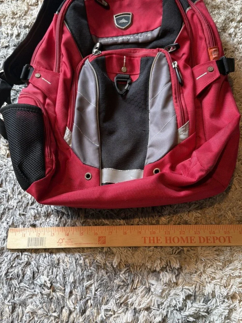 HIGH SIERRA Elite Hiking Backpack Airflow System Gray & Red